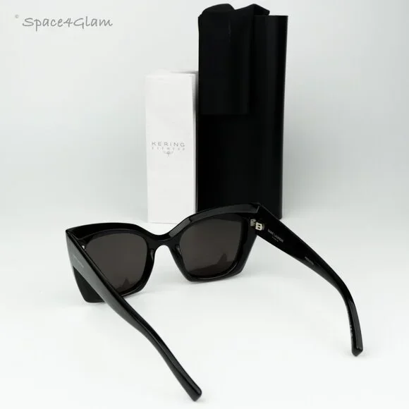BRAND NEW Saint Laurent SL552 001 Black Black Cat Eye Women Sunglasses